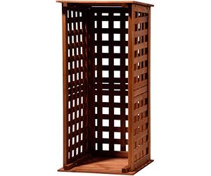 dobar 29097 FSC à Bois de cheminée en Bois pour intérieur et extérieur dans Le Jardin, Marron 39 x 39 x 85 cm