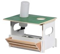 dobar 70130 Set mangeoire pour Animaux Hopsi Comprenant Deux Bols en Acier Inoxydable, Un râtelier et Un biberon, 31 x 25 x 21,5cm