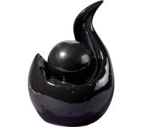 dobar® Fontaine d'intérieur Design en céramique avec Pompe - Petite Fontaine décorative de Table - 16,5 x 14,5 x 23 cm - Noir