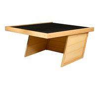 dobar® Garage pour Robot Tondeuse « Suburb I » - Toit Plat en Bois Massif avec Bitume - Naturel