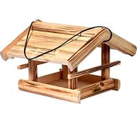 dobar Green Label 18010FSCe Quemado Mangeoire Suspendue en Bois Massif pour Oiseaux Sauvages 30 x 34,5 x 22,5 cm