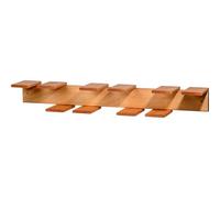 dobar® Green Label Grand Support Mural pour Outils de Jardin en Bois Massif avec 5 Supports 96 x 15 x 14 cm