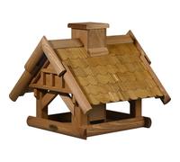 dobar® Green Label Grande mangeoire pour Oiseaux Sauvages - pour Montage sur Pied - 39 x 39 x 35 cm - Marron