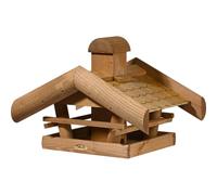 dobar® Green Label Grande mangeoire pour Oiseaux Sauvages - pour Montage sur Pied - 48 x 39 x 35 cm - Marron