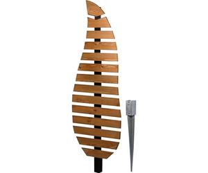 dobar® Green Label Tuteur Complexe en Forme de Feuille Bicolore en Bois - Tuteur Debout avec Piquet pour Jardin - Support pour Plantes grimpantes
