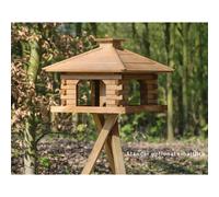 Dobar Maison À Oiseaux Carrée Avec Toit En Bois Marron