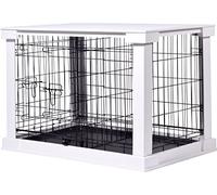 dobar Nanook-Shop 35241 Cage en Bois pour Chien avec Surface de Table pour l'intérieur Blanc Taille M