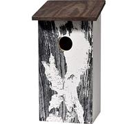 dobar® Nichoir « Betula Pendular » - Nichoir pour Oiseaux Sauvages - Aide à la Nidification en Bois multiplex - Bac à mésanges - Nichoir Ø 35 mm - Trou d'entrée - Nichoir à Oiseaux Motif Bouleau -