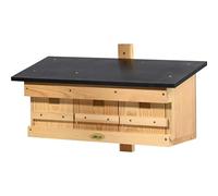 dobar® Nichoir spécial pour moineaux - Aide à la Nidification 3 en 1 en Bois avec Toit Plat imperméable pour moineaux - avec Volets de Nettoyage - Pin - 50 x 22 x 30 cm - Marron foncé