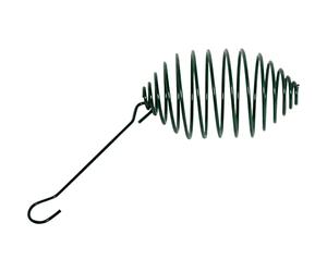 dobar® Porte-boules de graisse - Spirale d'alimentation pour boules de graisse - Distributeur de nourriture pour oiseaux sauvages - Pour jardin, terrasse, balcon - Diamètre : 7,5 x 11 (26,5) cm - Vert