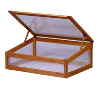 dobar® Serre Froide en Bois pour Plate-Bande surélevée Cube 2.0 - Bac à semis pour Jardin - 76 x 56 x 20 cm - Marron