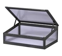 dobar® Serre Froide en Bois pour Plate-Bande surélevée Kubus 2.0 - Bac à semis pour Jardin - 76 x 56 x 20 cm - Anthracite
