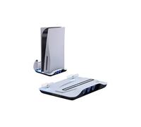 Dobe Support De Base De Ventilateur De Refroidissement Multifonctionnel Avec Double Station De Charge Et Port Usb Pour Ps5 - Blanc