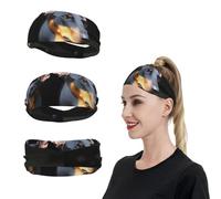 doberman Bandeau de sport pour homme et femme - Évacuation de l'humidité - Bandeau de sudation pour la course à pied - Bandeau extensible pour tennis