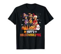 Doberman Dog Christmas Joyeux Halloween Thanksgiving T-Shirt