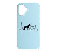 Doberman Dog Heartbeat EKG Pulse Funny Mes Chiens sont Mon Cardio Coque pour iPhone 16