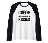 Doberman Dog Saying Coffee et Doberman Love Dog Owner Manche Raglan