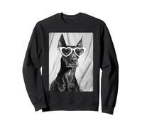 Doberman drôle avec Lunettes de Soleil Mignon Chien Meme Ambiance Estivale Sweatshirt