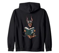 Doberman lit comment former votre dessin animé drôle humain Sweat à Capuche