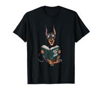 Doberman lit comment former votre dessin animé drôle humain T-Shirt