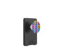 Doberman Nœud Papillon coloré Pop Art Chien Grille Portrait PopSockets PopWallet pour MagSafe