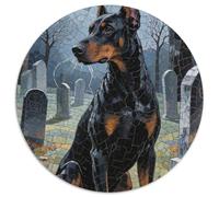 Doberman Pinscher 1000 Pieces Jigsaw Puzzles for Adults Educhational Games Stress Relieving Entertainment Cultivate The Spirit of Teamwork for Men, Women, Elders, Seniors 1000pcs (67.5x67.5cm)