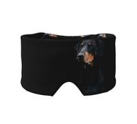 Doberman Pinscher Animaux de compagnie Chiens Chiens noirs Doberman,Masque pour les yeux bloquant la lumière Cache-yeux et cache-oreilles pour le sommeil