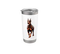 Doberman Pinscher Dobermann rouge Doberman brun Gobelet isotherme en acier inoxydable double paroi
