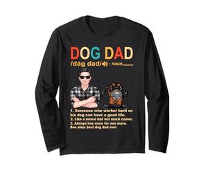Doberman Pinscher Dog Dad Definition Funny Fathers Day Manche Longue