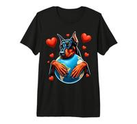 Doberman Pinscher Dog Earth Day Hug Love Owner Planet Lover T-Shirt Haut de Gamme