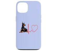 Doberman Pinscher Dog Heartbeat Funny Mes Chiens sont Mon Cardio Coque pour iPhone 13