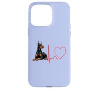 Doberman Pinscher Dog Heartbeat Funny Mes Chiens sont Mon Cardio Coque pour iPhone 15 Pro Max