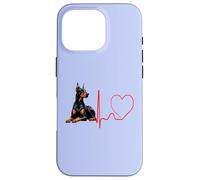 Doberman Pinscher Dog Heartbeat Funny Mes Chiens sont Mon Cardio Coque pour iPhone 16 Pro