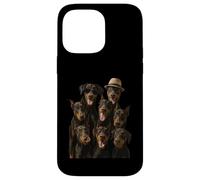 Doberman Pinscher le fou Coque pour iPhone 14 Pro Max