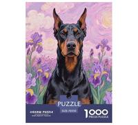 Doberman Pinscher Puzzle 1000 Pièces Détente & Relaxation Chien Mignon Illustration Colorée Adultes Et Enfants Dès 14 Ans70x50cm/1000pcs