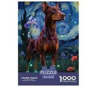 Doberman Pinscher Puzzle 1000 Pièces Educa Jouet en Bois Cadeau Unique Art Décoration Jeu Éducatif Challenge Adultes Et Enfants 12 Ans 70x50cm