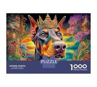 Doberman Pinscher Puzzle 1000 Pièces pour Adults Et Enfants, Jeu De Défi Intellectuel Puzzles38x26cm/1000pcs