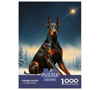 Doberman Puzzle 1000 Pièces Jouet Divertissement Créatif Décoration Intérieure Chien Jeu Éducatif Challenge Toy Adultes & Enfants des 14 Ans 70x50cm/1000pcs