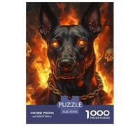Doberman Puzzles Jeu De Puzzle Activités Familiales Stimulantes 1000 Pièces Chiens Casse-tête Qualité Premium pour Adultes Et Enfants 70x50cm/1000pcs
