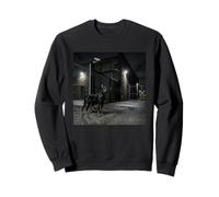 Doberman Scène Industrielle de Porte de sécurité de Nuit Sweatshirt