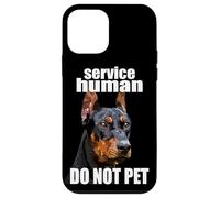Doberman Service Human Do Not Pet Funny Dog Lover Coque pour iPhone 12 Mini