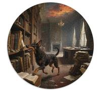 Doberman1000 Pièces pour Puzzles pour Adultes Et Enfants ChienPuzzle Circulaire, Doodle Puzzle, Décompression, Cadeau, Difficile, Impossible1000pcs (67.5x67.5cm)