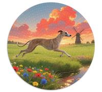 Doberman1000 Pièces Puzzles pour Adultes Et Enfants ChienPuzzle Rond, Doodle Puzzle, Décompression, Cadeau, Jouets Éduchatifs, Difficile, Impossible1000pcs (67.5x67.5cm)