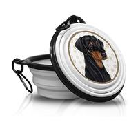 Dobermann - Gamelle Pliable Portable avec Mousqueton pour Les déplacements Gamelle pour Animaux domestiques Pratique et Unique.