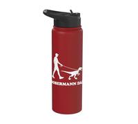 Dobermann Pinscher Dad Stainless Steel Insulated Water Bottle