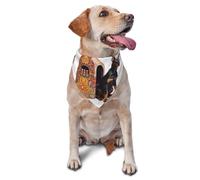 Dobermdog House with Open Door Printed Graphic Pet Triangle Scarf for Dogs & Cats Adjustable Cute Pet Bandana for & Photo Shoots