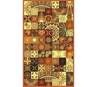 DobleUve Estudio Tapis Vinyle 1 | Cannelle | 140x200 cm | Tapis Cuisine | Tapis de Salon Antidérapant Antifongique Ignifuge | Tapis Enfants | Tapis Bain PVC | Tapis PVC