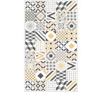 DobleUve Estudio Tapis Vinyle 18 | Jaune | 140x200 cm | Tapis Cuisine | Tapis de Salon Antidérapant Antifongique Ignifuge | Tapis Enfants | Tapis Bain PVC | Tapis PVC