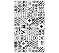 DobleUve Estudio Tapis Vinyle 18 | Noire | 140x200 cm | Tapis Cuisine | Tapis de Salon Antidérapant Antifongique Ignifuge | Tapis Enfants | Tapis Bain PVC | Tapis PVC