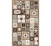 DobleUve Estudio Tapis Vinyle 2 | Brun | 200x300 cm | Tapis Cuisine | Tapis de Salon Antidérapant Antifongique Ignifuge | Tapis Enfants | Tapis Bain PVC | Tapis PVC